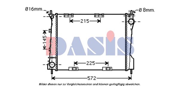AKS DASIS Радиатор, охлаждение двигателя 180061N
